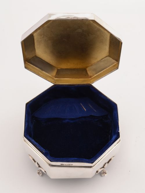 Art Deco Silver Jewellery Box Chester 1924