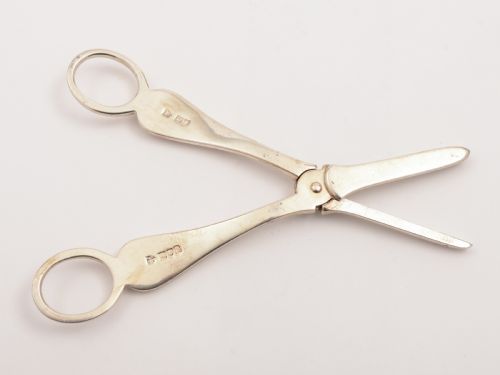 Edwardian Silver Grape Scissors London 1905
