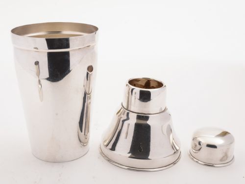 Art Deco Cocktail Shaker with Measure Circa 1930