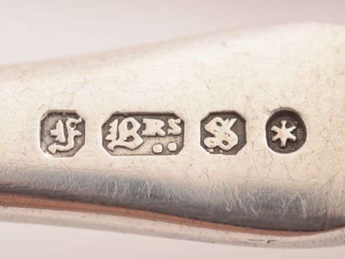 Victorian Antler Handled Salad Servers Circa 1890