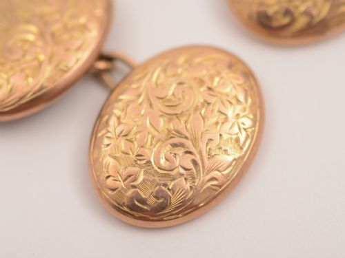 Pair of Edwardian 9kt Gold Cuff-links Circa 1905