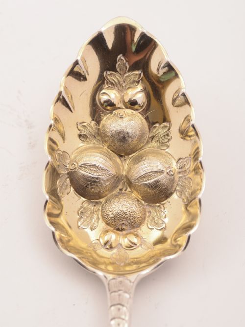 Pair of Georgian Silver Berry Spoons London 1810