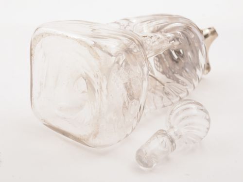 Victorian Silver Topped Glug Glug Decanter London 1895