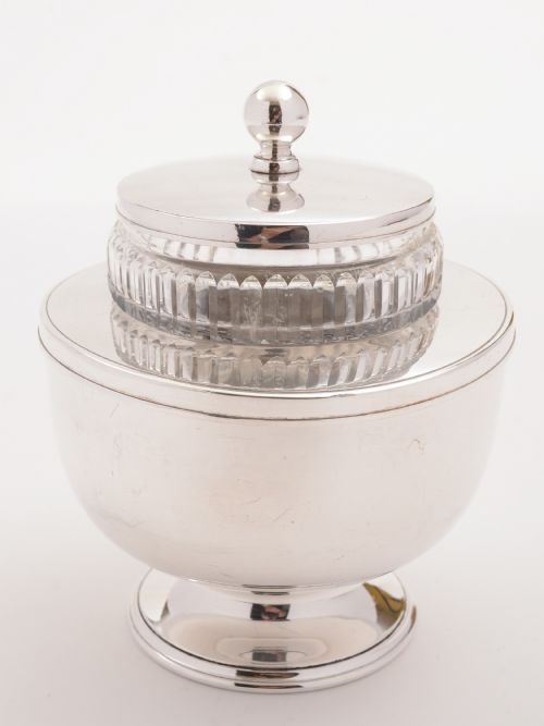 Art Deco Silver Plated Caviar Dish Circa 1930