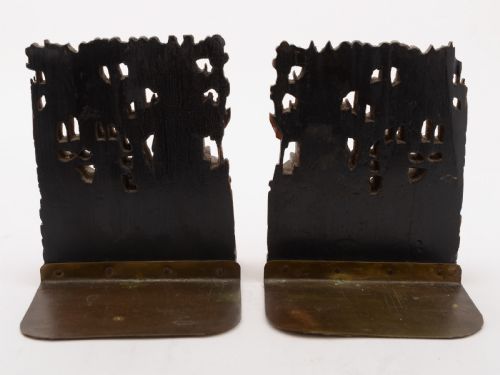 Pair of Carved Chinese Bookends Circa 1900