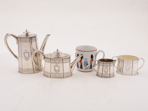 Victorian Bachelors Tea and Coffee Set Circa 1870