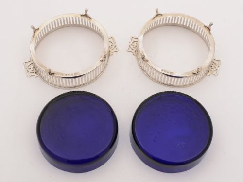 Pair of Silver Edwardian Butter Dishes Birmingham 1910