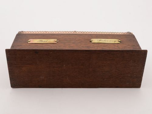 Victorian Oak and Brass Post Box Circa 1890