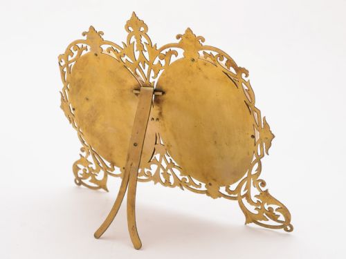 Victorian Brass Double Photo Frame Circa 1890