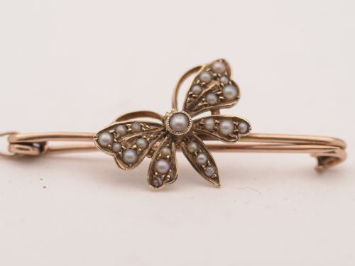 Edwardian Cased 9kt Gold Butterfly Brooch Circa 1905