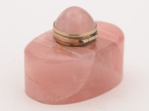 Rose Quartz Inkwell Circa 1910
