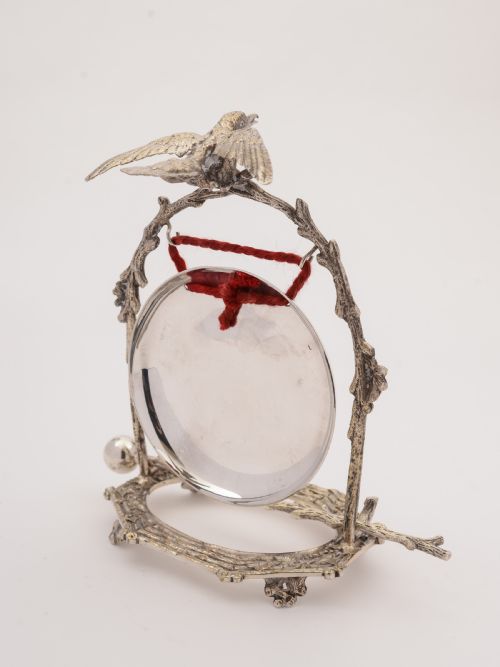 Victorian Silver Plated Novelty Dinner Gong Circa 1890