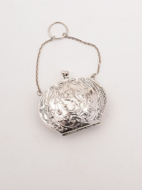 Silver Art Nouveau Purse Birmingham 1909