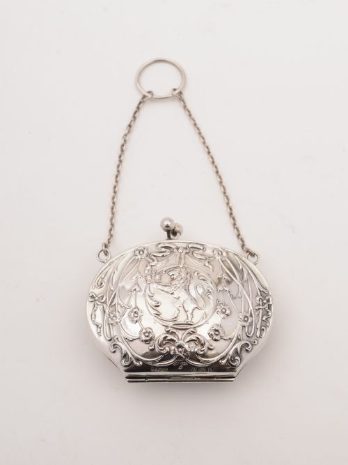 Silver Art Nouveau Purse Birmingham 1909