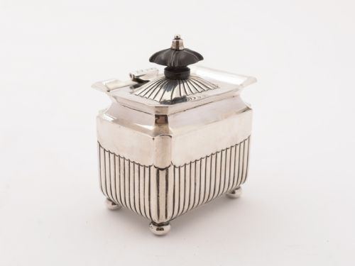 Victorian Silver Tea Caddy London 1893