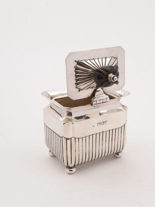 Victorian Silver Tea Caddy London 1893