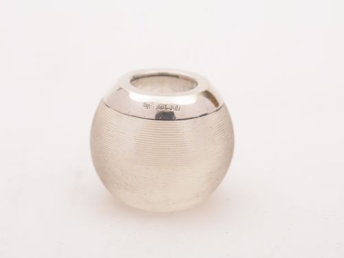 Silver Topped Glass Match Striker Birmingham 1923