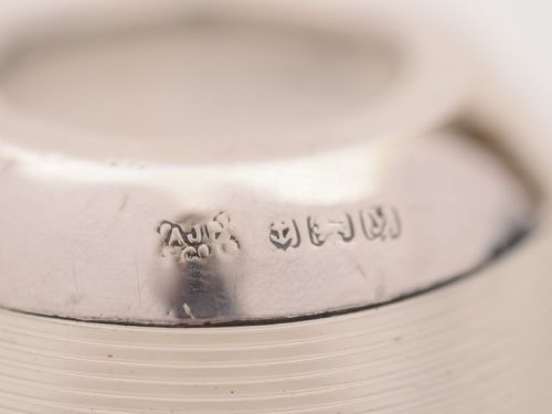 Silver Topped Glass Match Striker Birmingham 1923