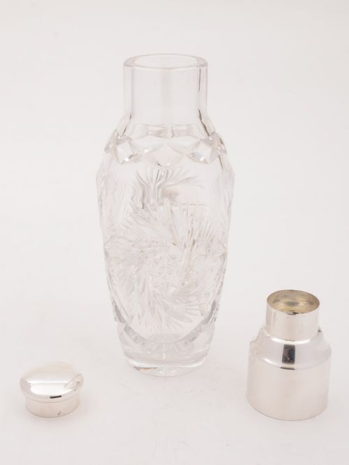 Art Deco Glass Cocktail Shaker Circa 1930