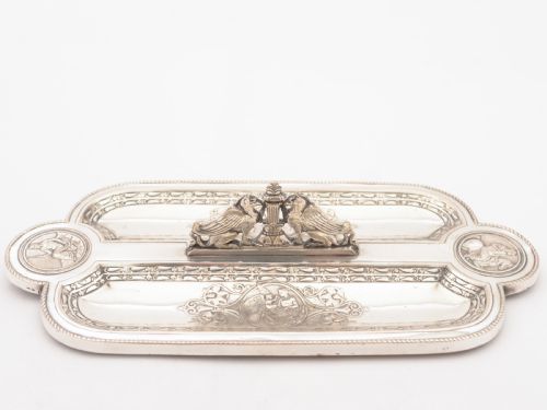 Elkington Mason & Co Double Pen Tray Circa 1860