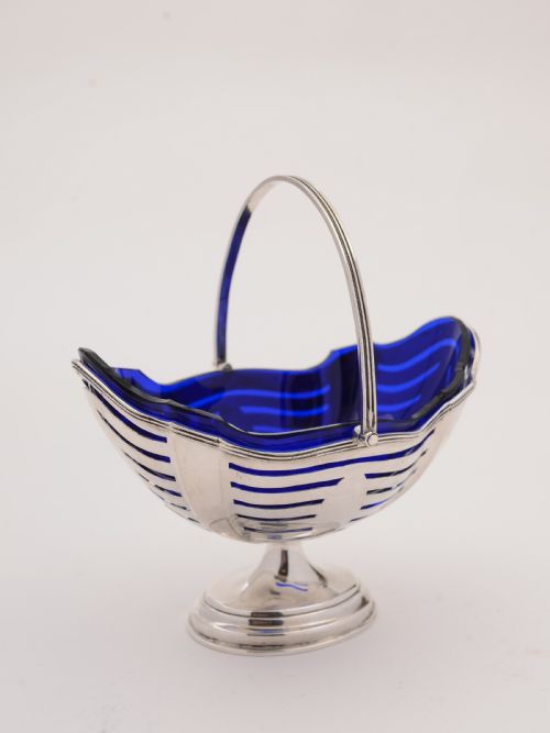 Victorian Silver Sugar Basket Birmingham 1895