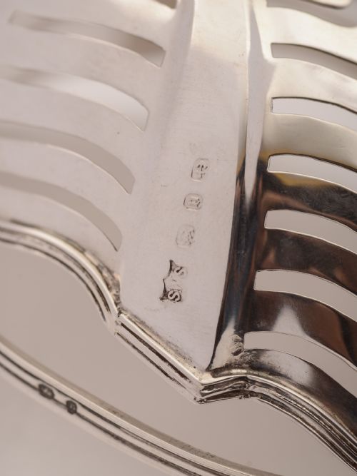 Victorian Silver Sugar Basket Birmingham 1895