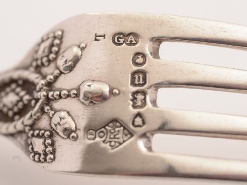 Victorian Cased Silver Christening Set London 1868