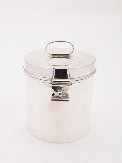 Victorian Novelty Silver Plated Biscuit Barrel Circa 1890