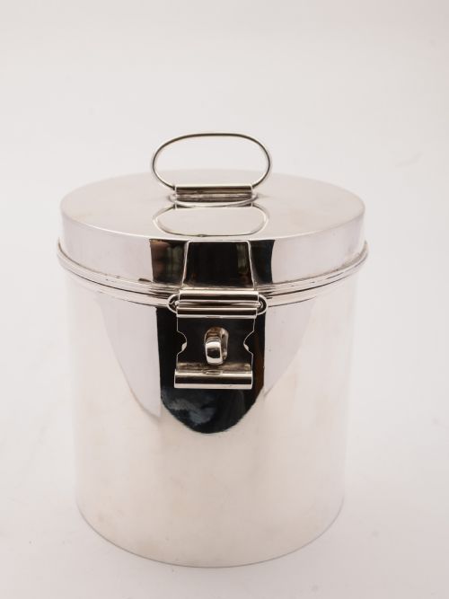 Victorian Novelty Silver Plated Biscuit Barrel Circa 1890