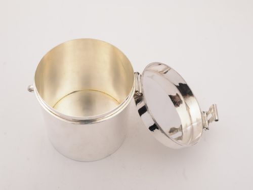 Victorian Novelty Silver Plated Biscuit Barrel Circa 1890