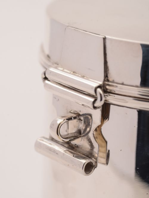 Victorian Novelty Silver Plated Biscuit Barrel Circa 1890