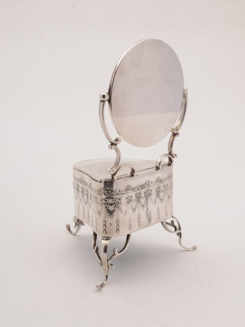 Edwardian Silver Jewellery Box Birmingham 1908