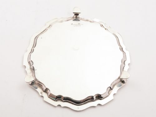 Edwardian Silver Card Tray Sheffield 1908