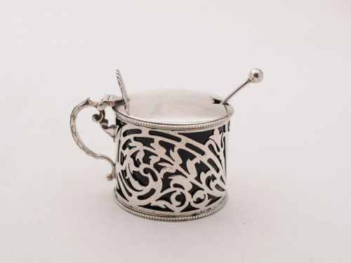 Art Nouveau Silver Mustard Pot Birmingham 1903