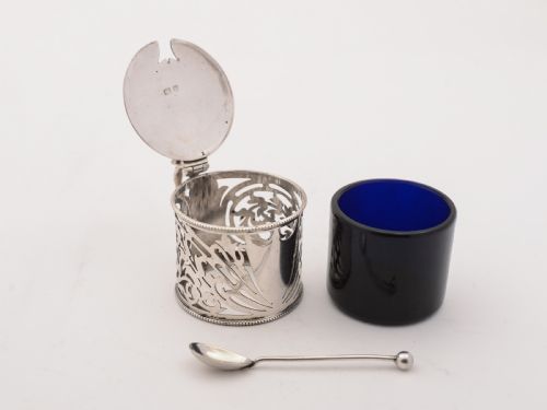 Art Nouveau Silver Mustard Pot Birmingham 1903