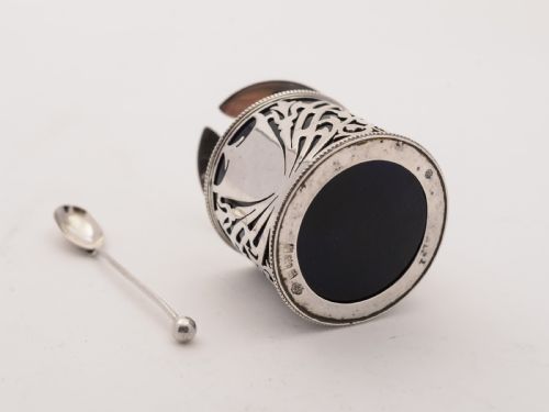 Art Nouveau Silver Mustard Pot Birmingham 1903