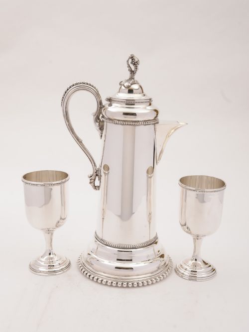 Continental Silver Plated Claret Jug Circa 1900