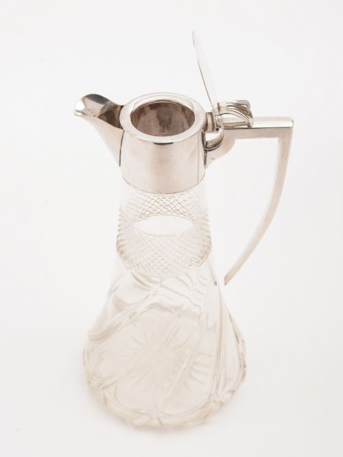 Edwardian Silver Topped Claret Jug Birmingham 1905
