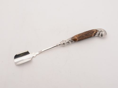 Silver and Antler Handled Stilton Scoop Sheffield 1899