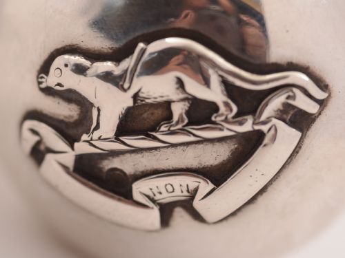 Victorian Silver Topped Flask Birmingham 1890