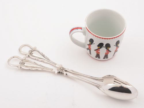 Large Silver Plated Salad Servers Circa 1890