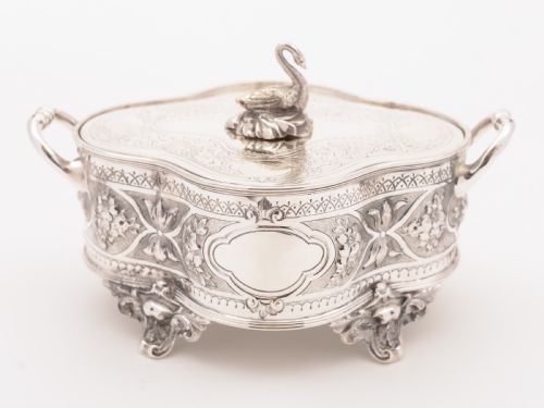 Victorian Silver Plated Butter Dish Circa 1890