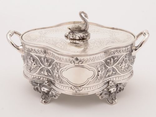 Victorian Silver Plated Butter Dish Circa 1890