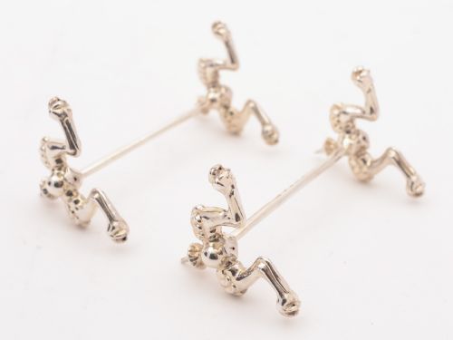 Cased Victorian Silver Knife Rests Birmingham 1887