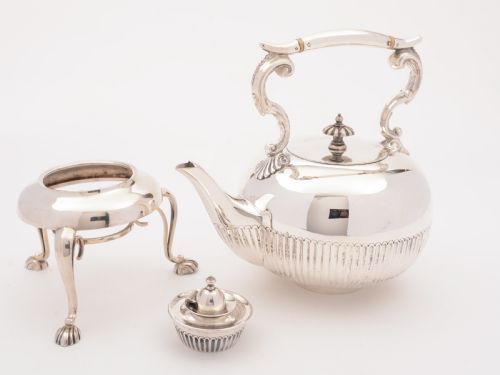 Edwardian Silver zplated Kettle on Stand Circa 1905