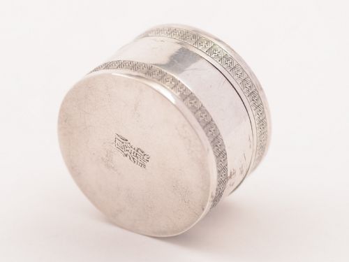 Chinese Silver and Enamel Ring Box Circa 1900