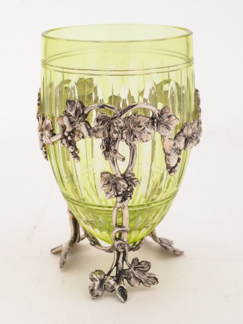 WMF Cut Glass Vase in Stand Circa 1900