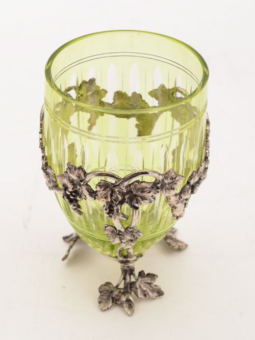 WMF Cut Glass Vase in Stand Circa 1900