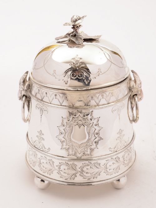Victorian Silver Plated Biscuit Box Circa 1880