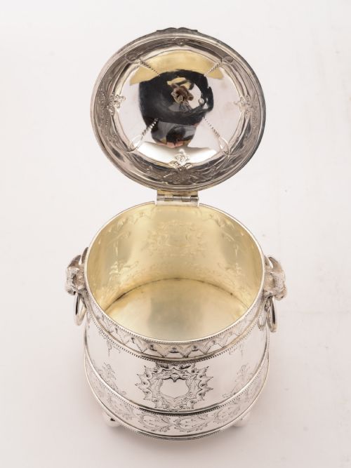 Victorian Silver Plated Biscuit Box Circa 1880